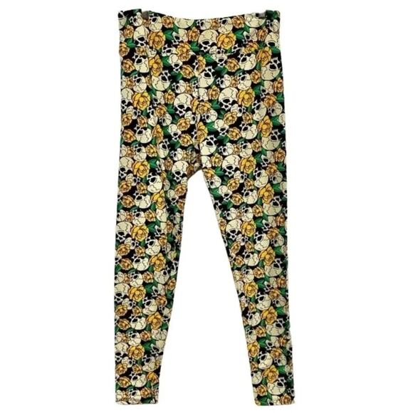 LuLaRoe Skull and Rose Leggings, Size TC (12 - 18), Excellent Condition - Picture 1 of 10